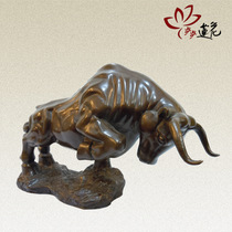 2018 New Pint Pure Copper Wall Street Bull Market Bulls Xiang Lion Craft Bull Gas Rush Tianwang City Bull
