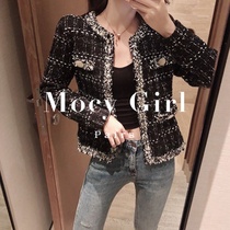 sandro asw tweed short coat women 2021 Autumn New socialite style casual top tide