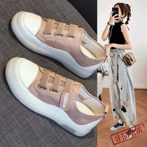 Hong Kong small white shoes woman in autumn winter new female shoes in tide leather leather sole large yard mary Jane shoes