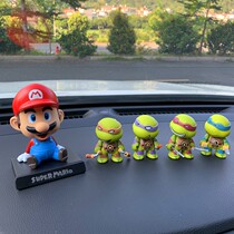 Car ornaments 2021 new mens creative center console shaking head cute personality Net red trend doll decorations