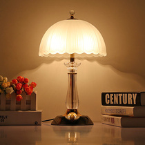 Tongliang Modern simple European feeding dimmable table lamp Bedside lamp Bedroom Baby glass table lamp Wedding creative