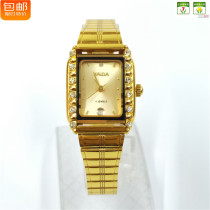 Brand New Stock Haida Manual Mechanically Wound Calendar Ladies Watch Gold Antique Student Exam Square Set Diamonds