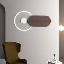 Italian luminous wall decoration LED light with wrought iron wall art decoration pendant modern light luxury living room bedroom