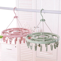 Clothes adhesive hook baby drying rack home rotating thickened sock rack rack garden round windproof