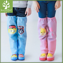 KK tree childrens leg cover waterproof and dirty cartoon foot cover knee-high rainy day baby leg cover anti-dirty rain pants rain shoes cover tide