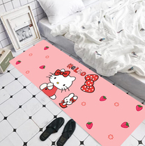 kitty Hello kitty cute cartoon carpet bedroom bedside mat cute girl long strip mat kitchen