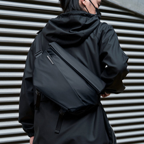 Casual minimalist Skew Satchel FASHION LIGHT SINGLE SHOULDER BAG MULTIFUNCTION BACKPACK LARGE CAPACITY MAILBAG BLACK SATCHEL BAG