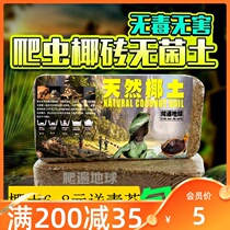 Climbing pet reptile box tortoise cushion material Coconut brick Coconut soil sterile soil Snail turtle hibernation supplies moisturizing warm soil