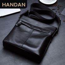 Inclined Satchel REAL LEATHER LARGE CAPACITY 2022 NEW TOURIST BACKPACK HEAD LAYER CATTLE LEATHER BUSINESS CASUAL SINGLE SHOULDER BAG TIDE CARD