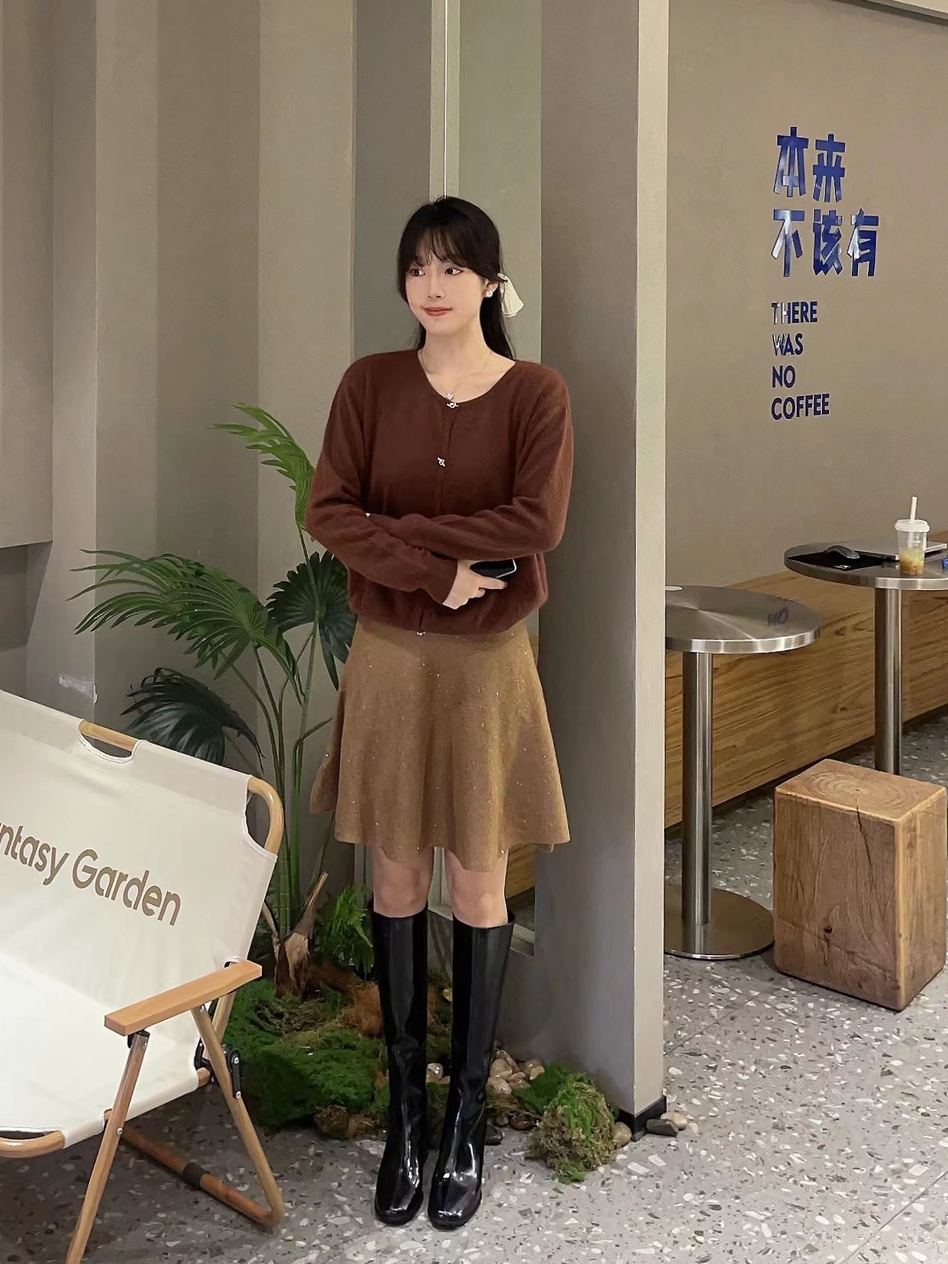 biiya比雅独立工作室 不过膝长筒靴高筒骑士女靴