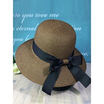 Bowknot fisherman straw hat female summer small fresh sunshade tourist hat children Korean version of European tide fashion beach hat