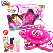 Dora childrens cosmetics set girl performance princess makeup box stage special toys full non-toxic washable