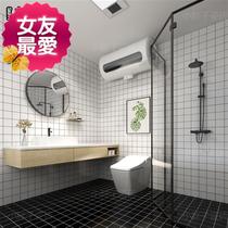 White floor tiles Wall tiles Nordic tile tiles Bread tiles 9300x600 pull slot kitchen tiles Bathroom toilet bathroom