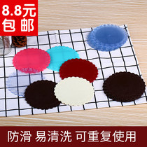 tea cup mat PVC European-style creative minima heat insulation mat table mat thickened anti-slip disc mat round cup mat silica gel