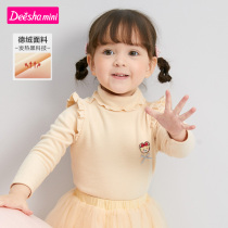 Desha girl T-shirt 2021 autumn new childrens foreign style long sleeve female childrens base coat official brand shop