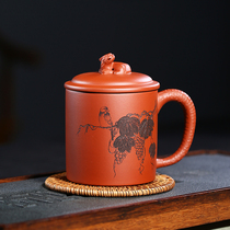 Famous pot Autumn Moon Yixing purple sand Cup mens teacup pure handmade famous Xu Xiaoya large capacity Red Dragon Cup
