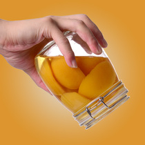Beauty buckle sealed jar Glass wine pickle jar Food jam Enzyme bottle Honey lemon bottle Storage jar