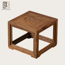 Quick Rosewood Xianglong small square stool full solid wood living room furniture low stool home entrance shoe stool mahogany bench
