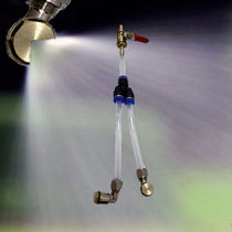 Angle-mill double-nozzle atomization nozzle dust-proof waterproof dust-free open slot machine water spray suit retrofit accessories