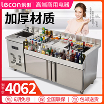 Letron wine-based Taiwanese business with 304 stainless steel bar clear bar worktop cocktail KTV operating platform equipment custom-made