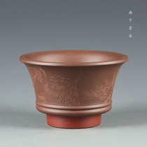 Cool pot purple sand tea set individual Cup special cup Yuqin made Youshan carved collection