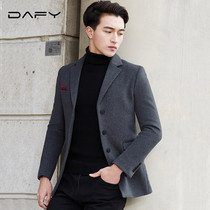 Light luxury brand wool casual suit Mens Korean slim long-sleeved suit Trendy youth wool coat thickened