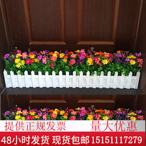 Small Zou Ju fence set indoor fake green plant decorations flower fake plant potted ornaments water grass Rose