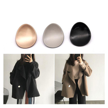 Large removable coat round pearl decorative coat buckle cloth buckle button Oval black Korean down button