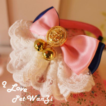 Classic must-lose style ~ Baroque handmade bow tie pet necktie flower dog bow tie pet necklace Yorkshire