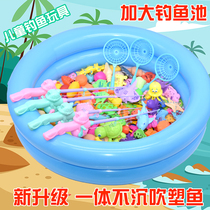 Child fishing toy package Boys toys 1 - 5 girls baby cat pool magnetic small fish 2 - 3 years old