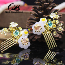New costume headdress comb studio photo studio photo performance style decoration ancient style cos fairy petals hair comb accessories
