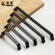 Eagle shield modern simple wardrobe door cabinet black handle European American kitchen cabinet drawer handle lengthy Nordic