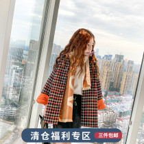 Feifei wardrobe girl coat 2020 Spring and Autumn New middle child Korean version of foreign style wild plaid autumn and winter coat