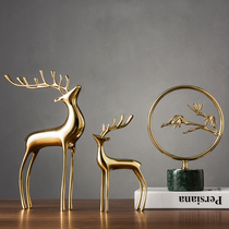 liquor cabinet decoration ornaments european style luxury home light luxury modern copper deer living room entrance american style creative decoration