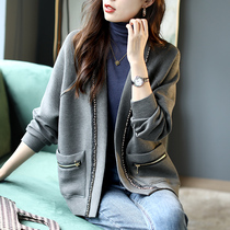 Baoshi Li nail beads pocket early autumn women fashion wild top 2021 loose New Air cotton long sleeve coat