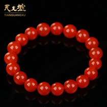  TIANGUANG HUI natural SOUTH RED hand string female south RED AGATE BUDDHA BEAD BRACELET 10MM SEND mother with certificate
