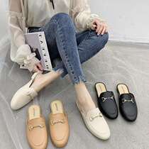 Non-slip female summer outside wear 2020 new net red bag head semi non-slip slippers student flat Korean leisure cool