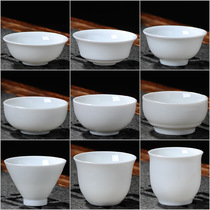 Dehua high white porcelain Kung Fu tea cup Hat cup LOGO gift customization Store opening Company activities souvenir