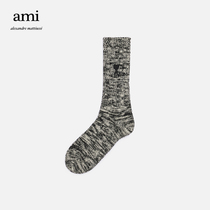 AMI Unisex 22 Fall Winter New Love Cotton Love Heart Embroidered Single and Dual Socks