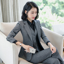  Suit suit womens 2020 autumn new fashion temperament tooling overalls teacher professional wear interview formal wear trend