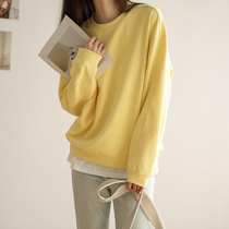 Cajulie pullover sweater female 2021 Spring and Autumn New Korean version loose design sense niche round neck top chic