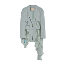 (Blogger recommended) LE FAME Lafem spring new complex deconstruction lace suit