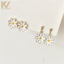 Daisy earrings female temperament 925 sterling silver hipster personality earrings earrings 2021 new earrings tide