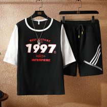 Summer Junior Basketball Suit Fake Two Short Sleeve T-Shirt Suit Men's Sports Shorts 13 George One Jersey