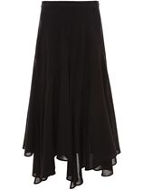 2021 JW ANDERSON black asymmetrical hem skirt