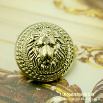Classic popular new light gold lion head mens and womens jacket suit coat sweater shirt metal decorative buttons