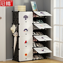 Shoe cabinet simple assembly household economy space saving storage artifact door multi-layer dormitory female dust-proof small shoe rack