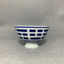 Jingdezhen stock porcelain hand-painted innate natural interior painting blue and white gossip pattern tea cup tea set