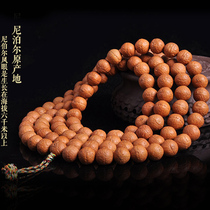 Natural Nepal Hyacinth Bodhi seed 108 10mm red skin raw seed Longan Buddha beads bracelet hand string for men and women