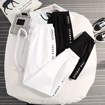 High-end Ice Silk 90% Sports Pants Women Summer Thin 2022 new speed dry loose bunches Casual Harun Pants
